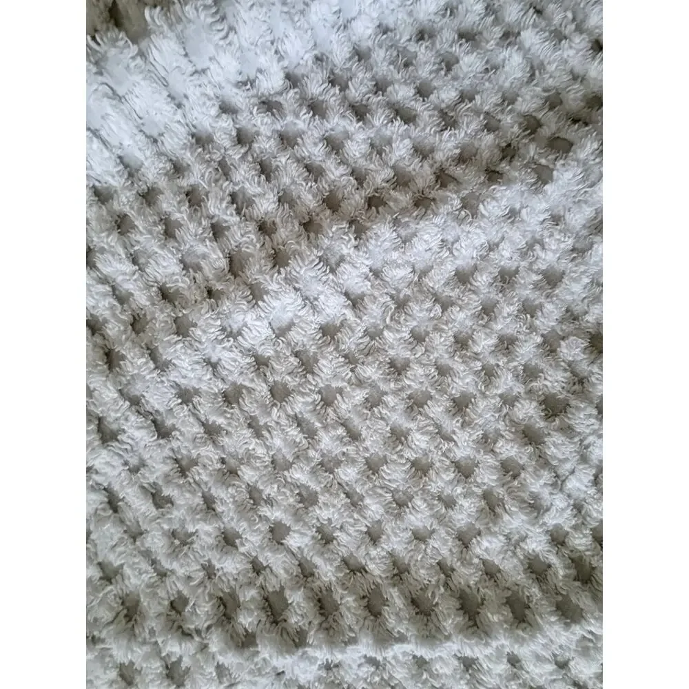 Vintage 100% Egyptian cotton chenille king size bedspread blanket cottagecore